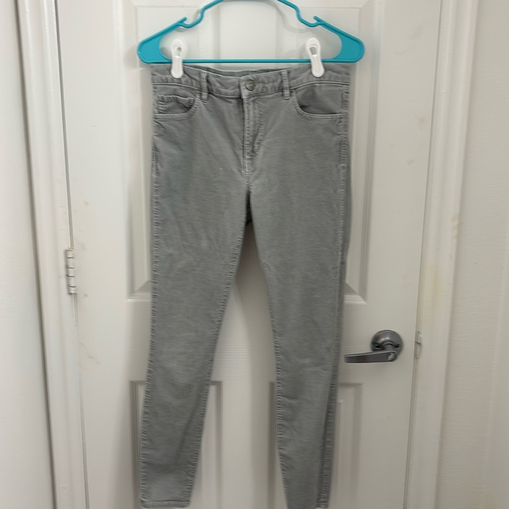 Closet BOGO: LOFT Made and Loved Gray Corduroy Skinny Pants 6/28